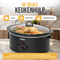 STREX SP307 - Slowcooker 3,5 L - Keramische Binnenpan - 200 W - Zwart - 26 x 22 cm