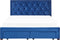 LIEVIN - Bed met opbergruimte - Blauw - 180 x 200 cm - Fluweel