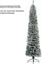 Everlands Pencil Pine Snowy kunstkerstboom - wit/sneeuw - H 210cm