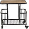 Trolley metaal - mango hout - industrieel - 61 cm