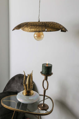 PTMD Lasse metalen hanglamp goud maat in cm: 60 x 22 x 22 - Goud - Goud