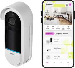 omajin Slimme Deurbel - HD - incl. Chime - Tweewegsgesprek - Waterdicht - Bewegingsdetectie - incl. 64 MicroSD - Wit