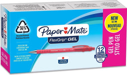 Gelschrijver Paper Mate Flexgrip 0.7mm rood | 12 stuks