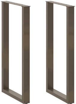 vidaXL - Salontafelpoten - 2 - st - U-vormig - 60x(110-111) - cm - staal - naturel