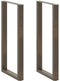 vidaXL - Salontafelpoten - 2 - st - U-vormig - 60x(110-111) - cm - staal - naturel