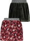 Like FLO - Maat 140 - Meisjes Reversible velours rib bloemen print rokje - flower