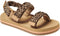 Reef Kids Ahi Convertible Leopard - Meisjes Slippers - Bruin/Panterprint - Maat 35