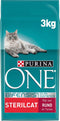 Purina ONE Sterilcat - Kattenvoer Droogvoer - Rund & Tarwe - 3 kg
