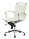 Feel Furniture - Luxe design bureaustoel van 100% rundleer - Lage rugleuning - Creme