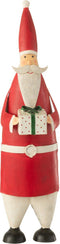 J-Line kerstfiguren Kerstman - ijzer - wit/rood - small