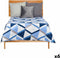 Omkeerbare sprei 240 x 260 cm Blauw Wit (6 Stuks)
