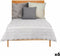 Omkeerbare sprei 240 x 260 cm Wit Grijs (6 Stuks)
