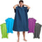 Omkleed Poncho Microvezel met Capuchon – Perfect voor Strand en Zwembad