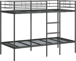 vidaXL - Stapelbed - zonder - matras - 90x200 - cm - staal - zwart
