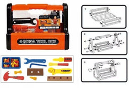 Jono Toys - Gereedschapsset - 27 delig in kist - Oranje