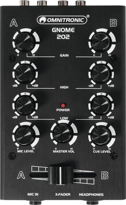 OMNITRONIC Mengpaneel - Audio mixer GNOME-202 Mini Mixer - black