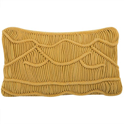 KIRIS - Sierkussen set van 2 - Mosterdgeel - 30 x 50 cm - Katoen