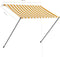 vidaXL - Luifel - uittrekbaar - met - LED - 200x150 - cm - geel - en - wit