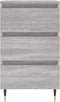 vidaXL - Nachtkastje - 40x35x69 - cm - bewerkt - hout - grijs - sonoma - eikenkleurig