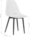 vidaXL - Eetkamerstoelen - 2 - st - PP - wit