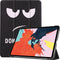 iMoshion Tablet Hoes Geschikt voor iPad Air 4 (2020) /iPad Air 11 inch (2024) M2 / iPad Air 5 (2022) - iMoshion Design Trifold Bookcase - Zwart /Don't touch