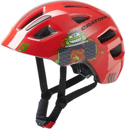 Cratoni Maxster kinderhelm met extra bescherming slapen en achterhoofd- Truck rood S/m (51-56cm)