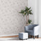 vidaXL - Vliesbehang - 3D - bloemenpatroon - 10x0,53 - m - grijs