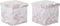 Multi-functionele Kist DKD Home Decor Opvouwbaar PU Tropisch (2 Stuks) (34 x 34 x 34 cm)