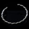 Laura Ferini Donella - Dames Armband - 18K Wit Verguld - Zilverkleurig Bangle - Diameter 6,2 cm