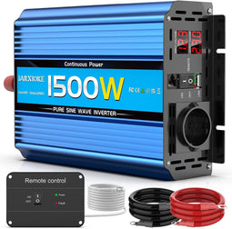 Omvormer - Zuivere Sinus - 1500W Continu Vermogen - 3000W Piekvermogen