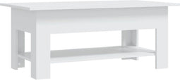 vidaXL - Salontafel - 102x55x42 - cm - bewerkt - hout - wit
