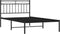 vidaXL - Bedframe - met - hoofdbord - metaal - zwart - 100x200 - cm
