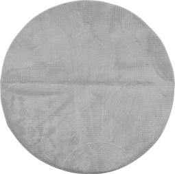 vidaXL - Vloerkleed - IZA - laagpolig - Scandinavisch - Ø - 160 - cm - grijs