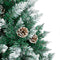 vidaXL - Kerstboom - met - echt - hout - en - sneeuw - smal - 180 - cm - groen