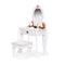 Kaptafel kind - met spiegel en kruk - 50x33x92,5 cm - wit