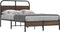 vidaXL - Bedframe - zonder - matras - bewerkt - hout - bruin - eikenkleur - 120x200 - cm