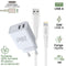 Myway Oplader - USB x 2 - 1 m - Wit