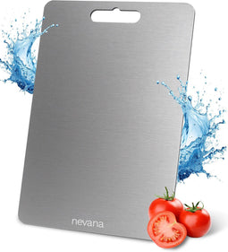 Nevana RVS Snijplank - Snijplankenset - Antibacterieel - Zilver - 39 x 28 cm