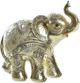 Decoratieve figuren DKD Home Decor Olifant Gouden Hars (19 x 8 x 18 cm)