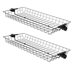 SoBuy FRG34-P02 - Opbergmanden - Set van 2 - Zwart Staal (2 stuks)