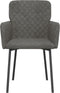 vidaXL - Eetkamerstoelen - 2 - st - fluweel - donkergrijs