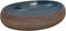 vidaXL - Opzetwasbak - ovaal - 59x40x15 - cm - keramiek - bruin - en - blauw