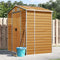 vidaXL - Tuinschuur - 191x130x198 - cm - gegalvaniseerd - staal - lichtbruin