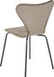 BOONVILLE - Eetkamerstoel - Taupe/Zwart - Synthetisch materiaal