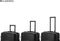 Milanoro Kofferset - 3-delig - Lichtgewicht Polypropyleen 360° Wielen TSA-slot - Zwart (3 stuks)