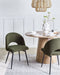 ONAGA - Eetkamerstoel set van 2 - Donkergroen - Bouclé