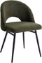 ONAGA - Eetkamerstoel set van 2 - Donkergroen - Bouclé