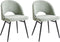 ONAGA - Eetkamerstoel set van 2 - Lichtgroen - Bouclé
