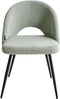 ONAGA - Eetkamerstoel set van 2 - Lichtgroen - Bouclé