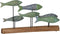 Decoratieve figuren Groen Natuurlijk Vissen 56 x 7 x 31 cm